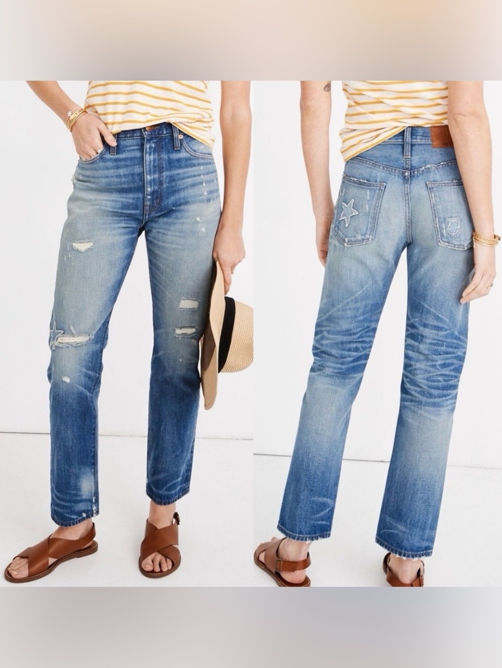 Rivet & Thread High Rise Slim Boyjeans Star Patch